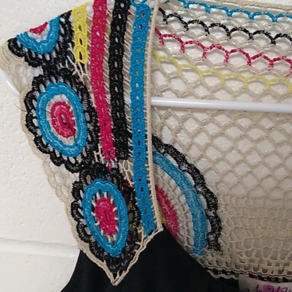 AS U WISH, CROCHET BOHO MINI DRESS OR SWIM COVER-UP - Picture 3 of 9